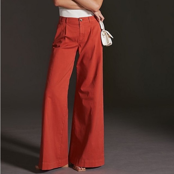 By Anthropologie Mid-Rise Pleated Trousers black - Picture 6 of 8